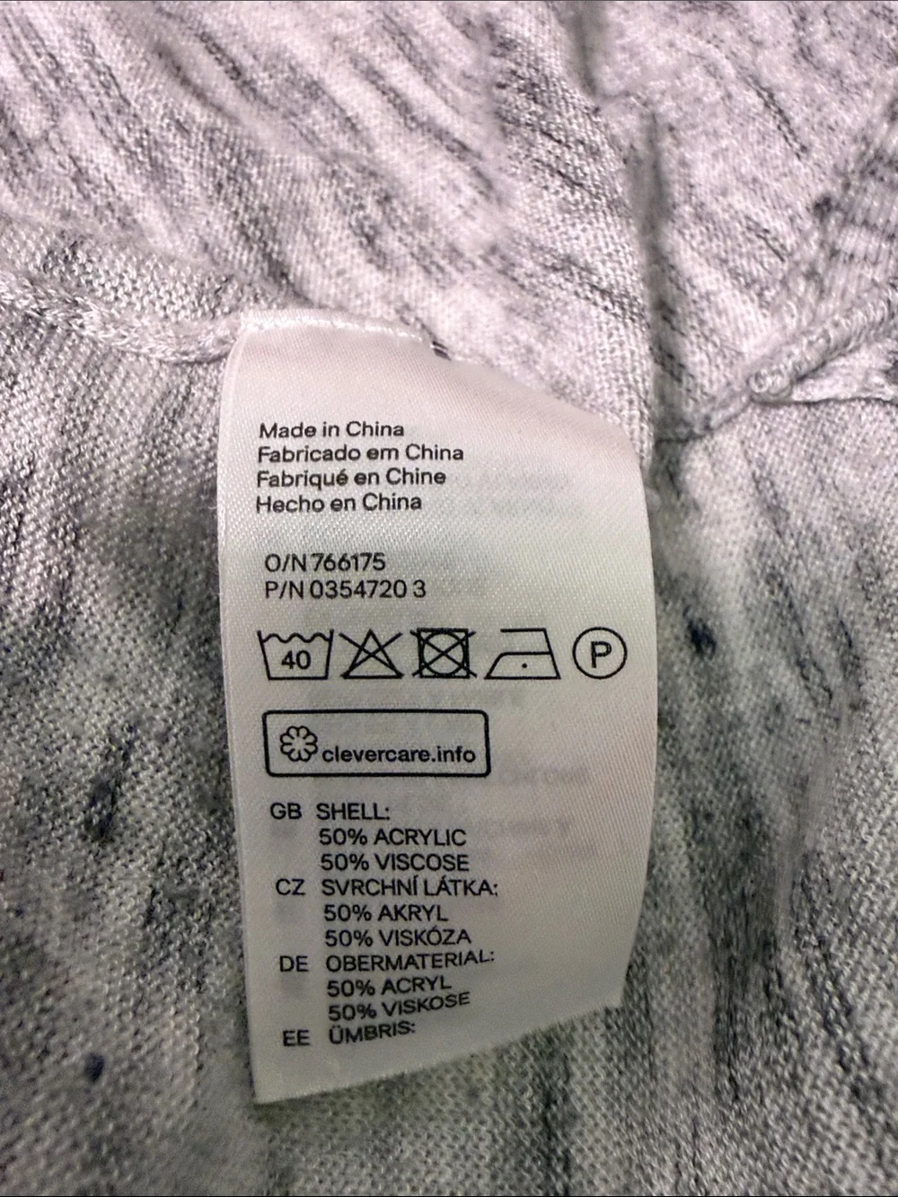 H&M Heather Gray Long-Sleeve Crew Neck Tunic Sweater